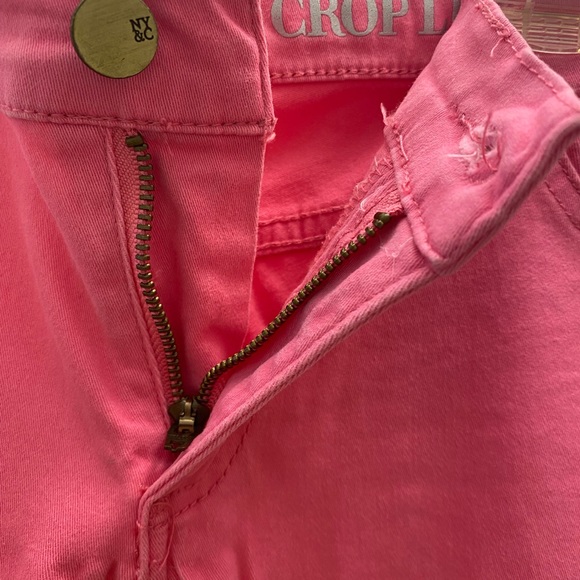 NY&Co Pink Crop Legging, Sz 12 - Picture 11 of 16